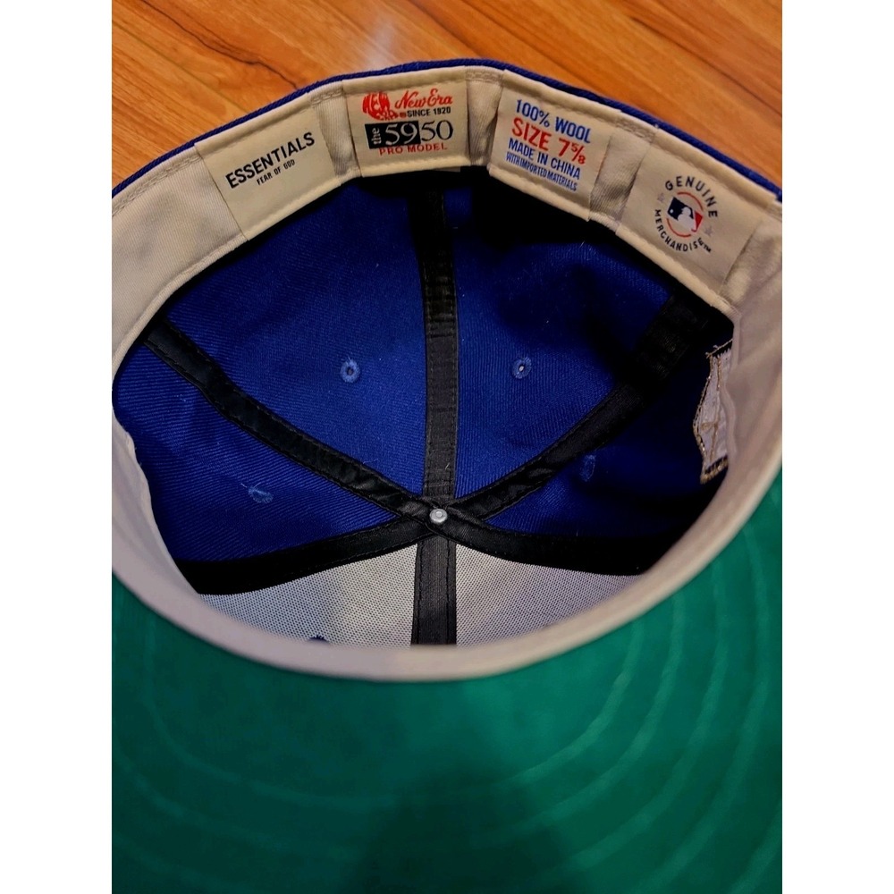 New Era 59Fifty x Fear of God 2020 World Series Patch Dodgers Baseball Cap 7 5/8 - Picture 8 of 13